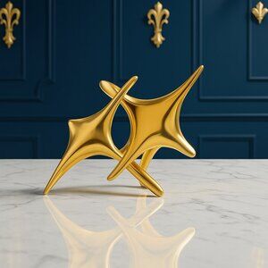 Celestial Starburst 18K Gold Plated Adjustable Ring | Sculptural | Futuristic